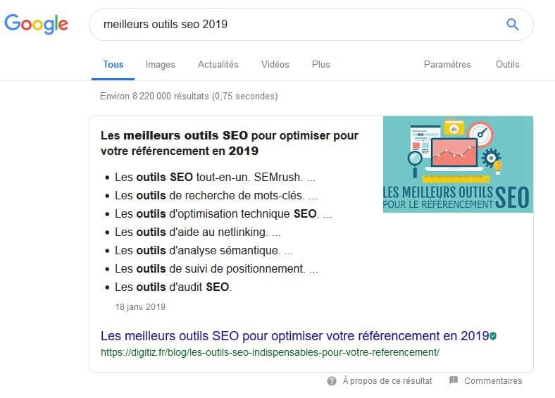 Usage des snippets dans la rédaction web seo