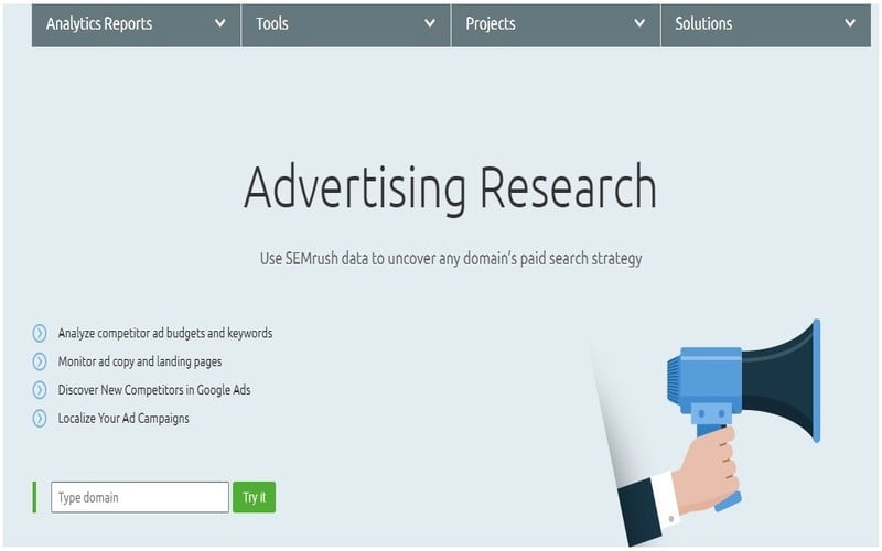 Ads-research-SEMRush-outil