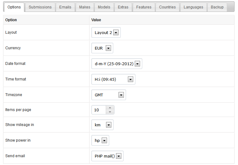 Personnalisez le script de la voiture