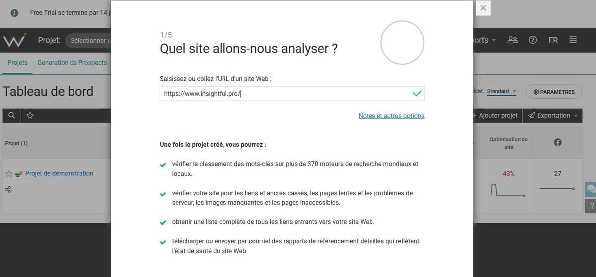 Outil de référencement WebCEO