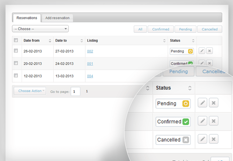 Module de réservation Logiciel de location de vacances Intégration