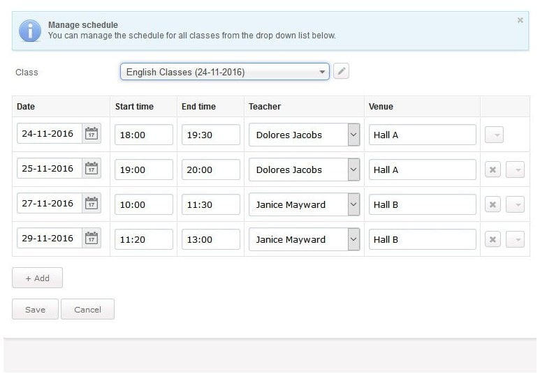 Système de planification des cours compilez votre horaire