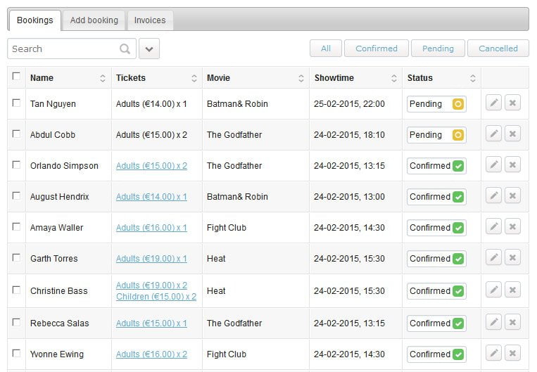 systeme de reservation de cinema-Module de reservation