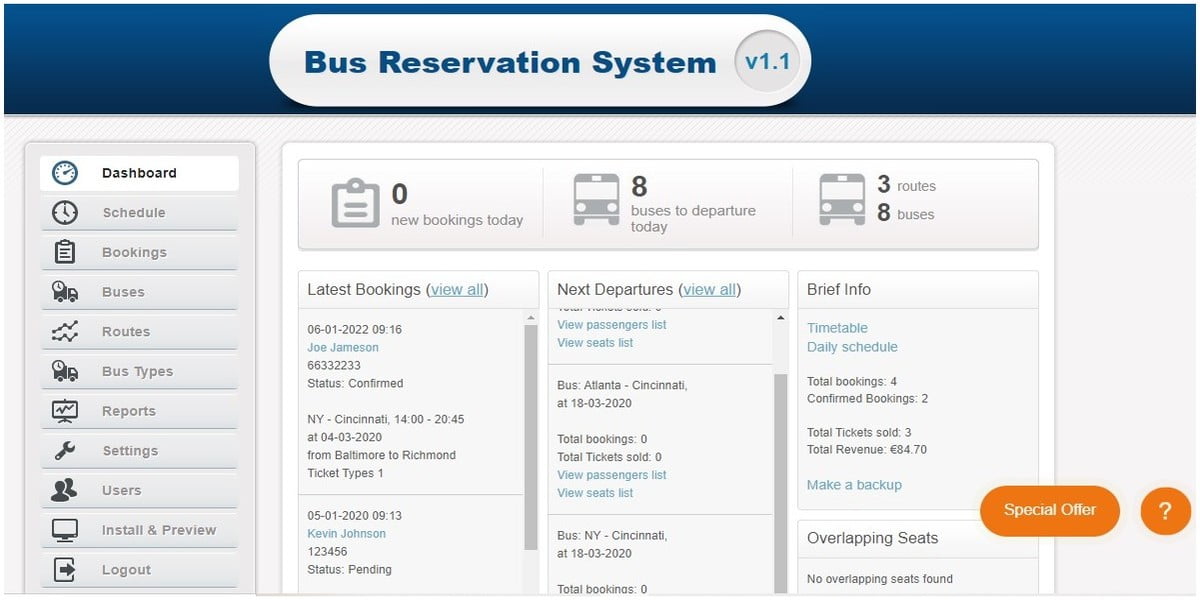Logiciel de réservation de bus en ligne