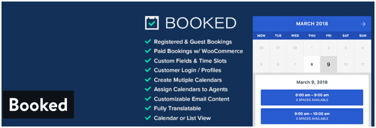 Booked pour prise de RDV en ligne
