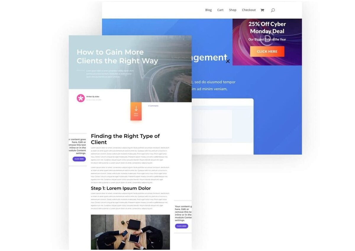 Créez un modèle de message spécial pour les articles de blog liés à la vente