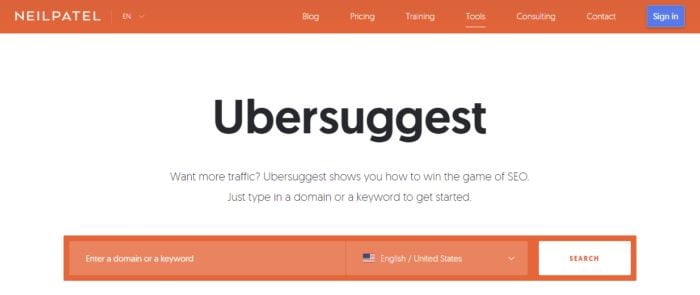 Ubersuggest 