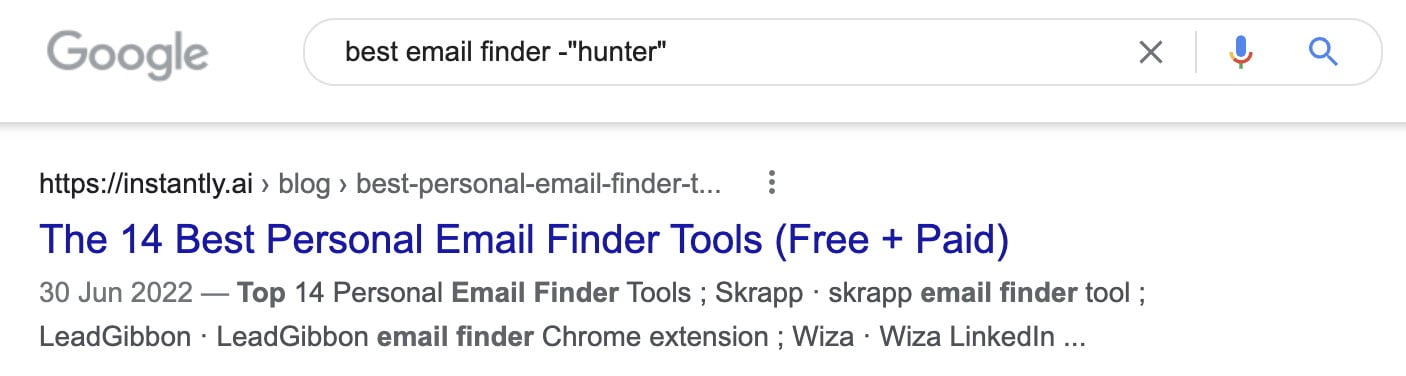les opérateurs de recherche Google