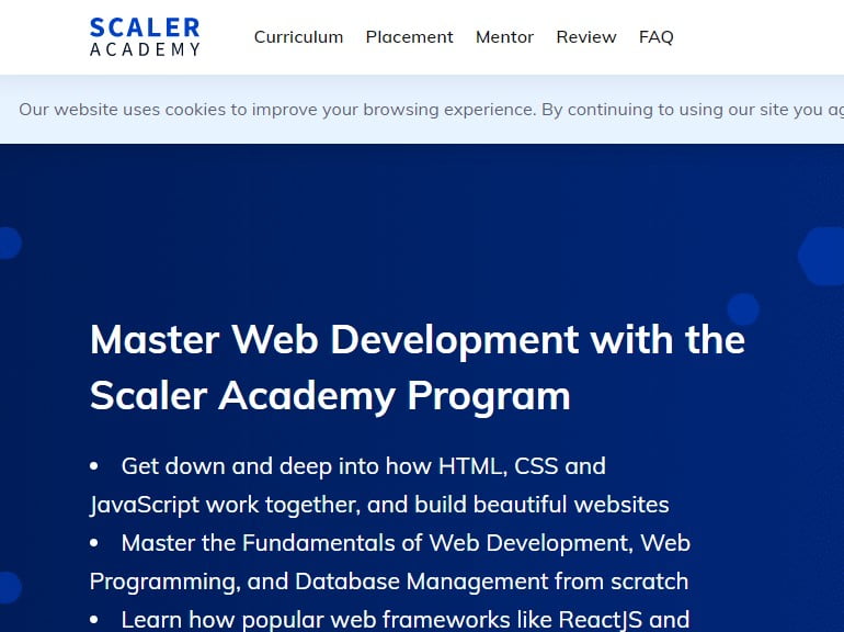 Cours de développement Web par Scaler