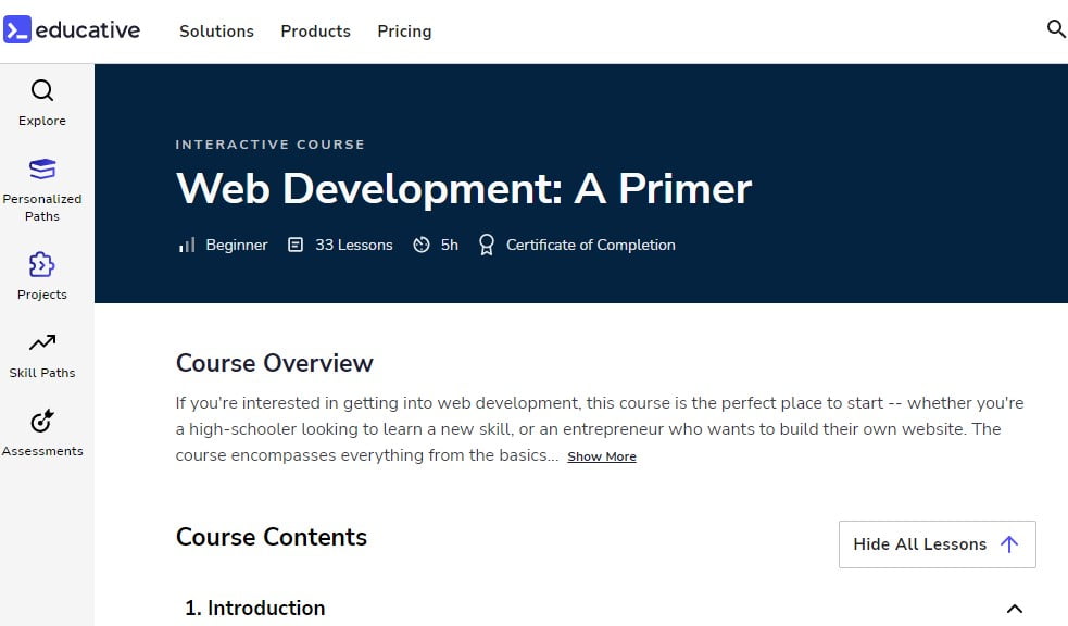 Web Development: A Primer