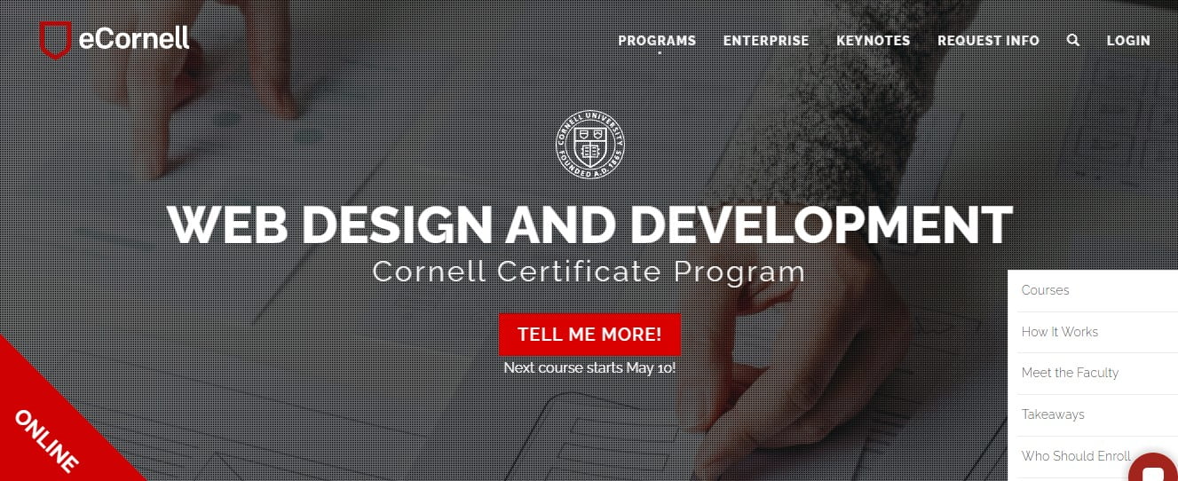 Programme de conception et de développement Web par eCornell