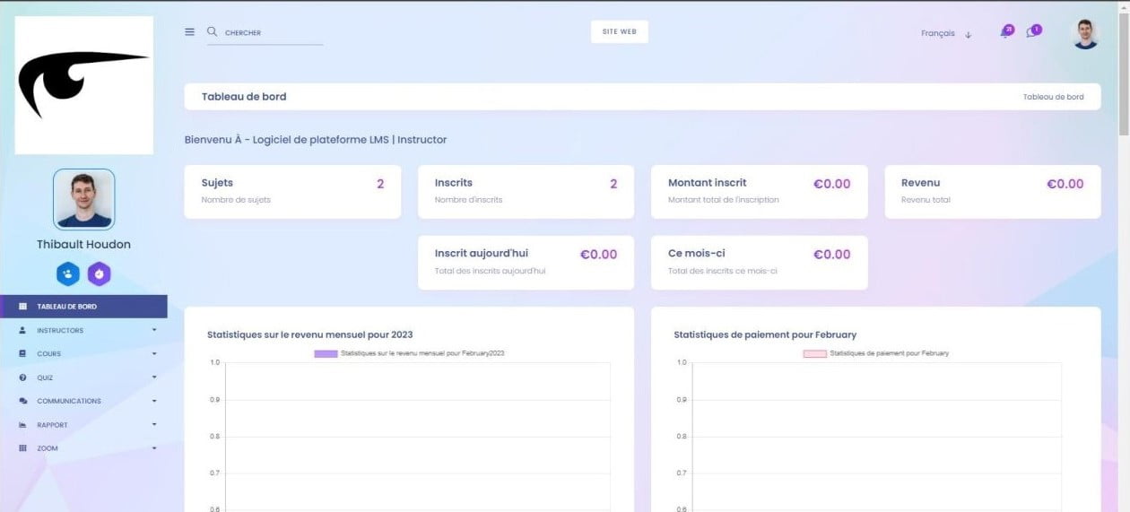 InstructDash logiciel plateforme lms