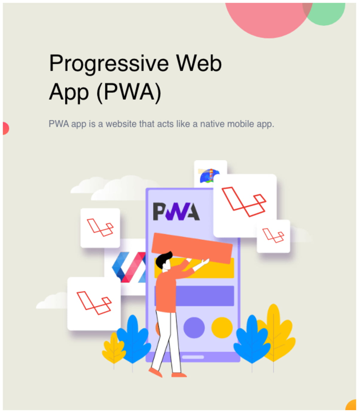 PWA avec interface responsive