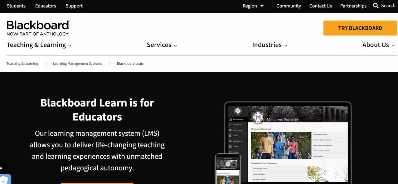 Blackboard Learn, logiciel éducatif