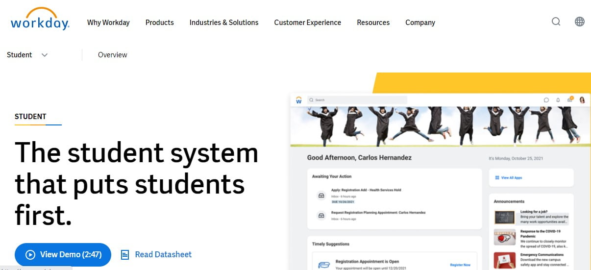 Workday Student, logiciel éducatif