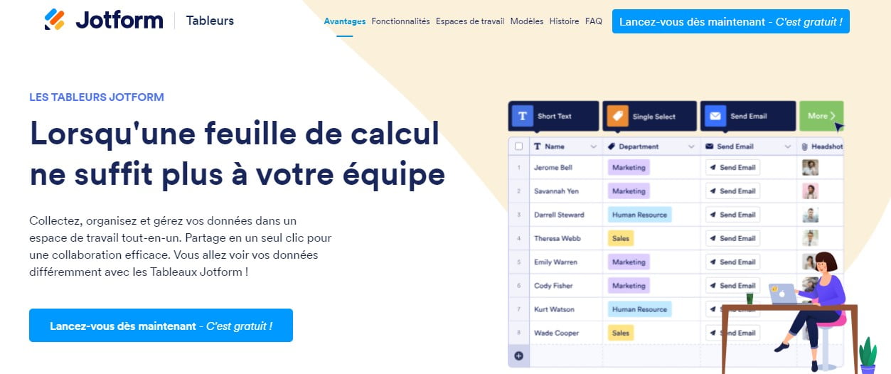 Jotform Tables